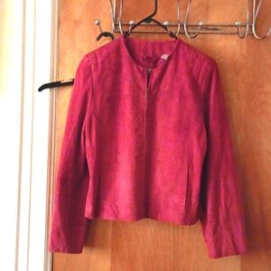 WOMENS SUEDE CROP JACKET